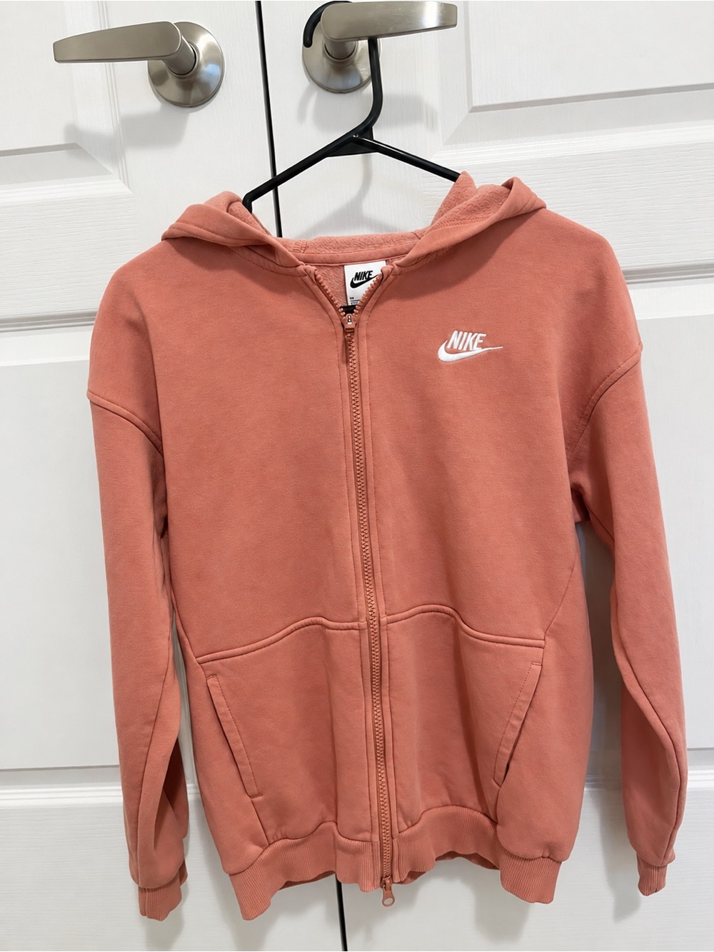 Nike Peach Full-Zip Hoodie Sweatshirt – Excellent Condition